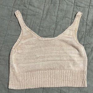 Z Supply cropped sweater and cropped tank set